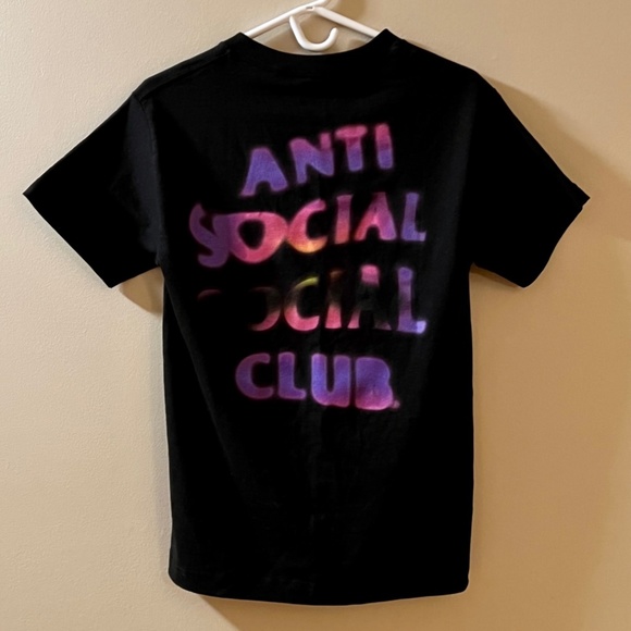 Anti Social Social Club Black Tshirt Small - Purple Logo - Picture 6 of 8